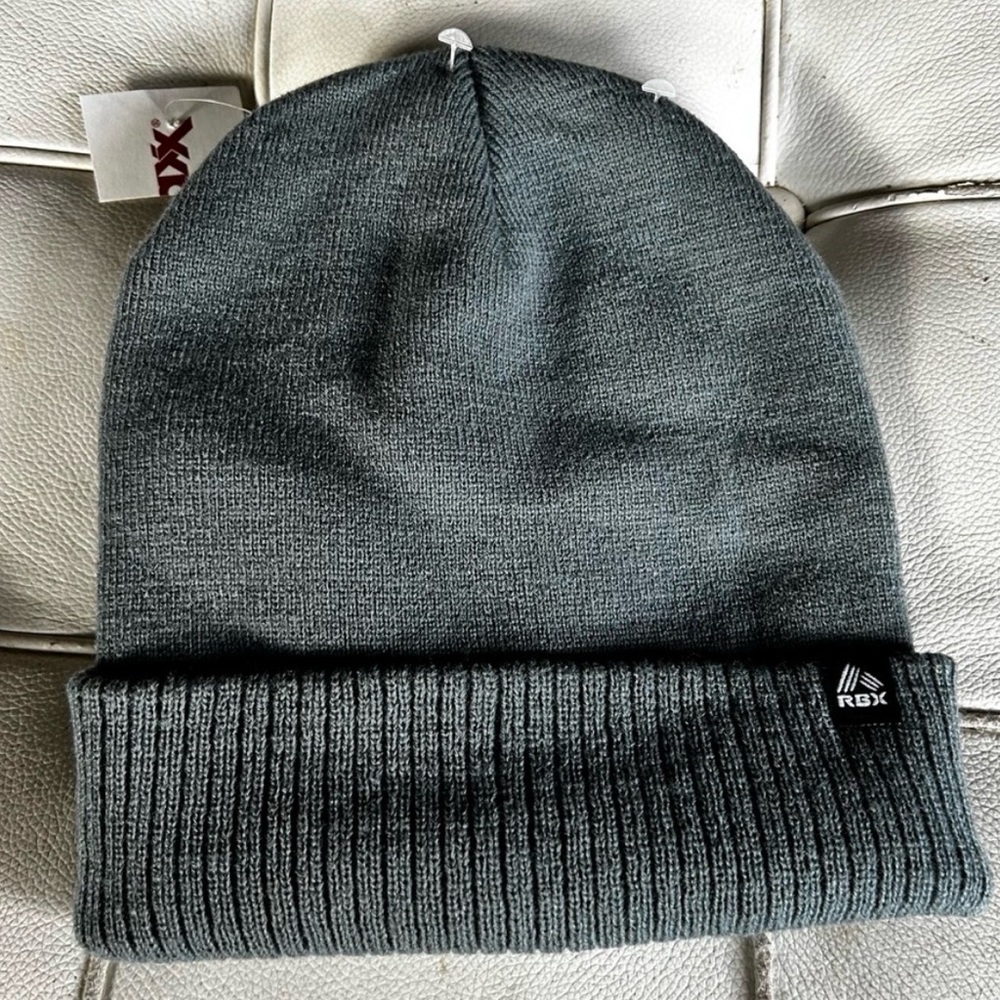 RBX Gray Knit Beanie Hat